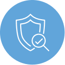 magnifying glass up close with a checkmark icon