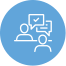 Light blue discussion icon